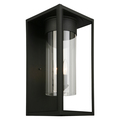 Eglo 1X60W Outdoor Wall Light W/ Matte Black Finish & Clear Glass 203035A